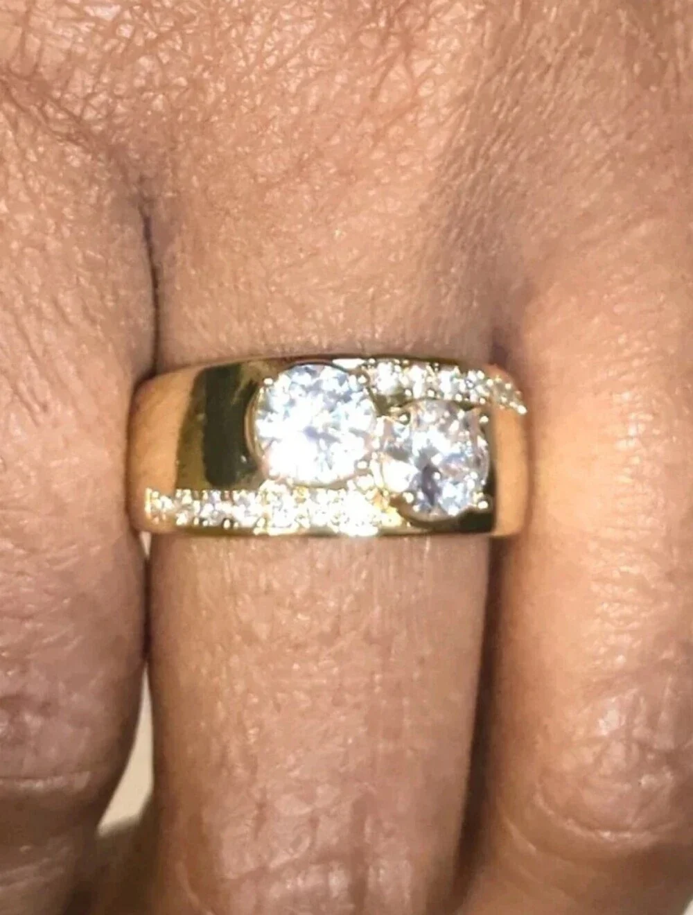 Men's 3 Ct Round Cut Moissanite Prong Engagement Ring 14K Yellow Gold Plate Sz 9
